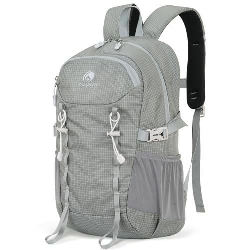 20L Small Waterproof Hiking Backpack Men Women, Lightweight Small Travel Backpack for Outdoor, Gray - color: Grey