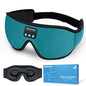 Sleep Headphones, 3D Bluetooth Sleep Mask, Washable Sleeping Headphones with Ultra Thin Stereo Speakers Microphone Hands Free for Insomnia Travel - color: Cyan