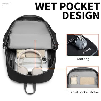 45L Lightweight Packable Backpack – Durable Foldable Daypack for Travel, Hiking, and Gym (Black) - color: 45l-black