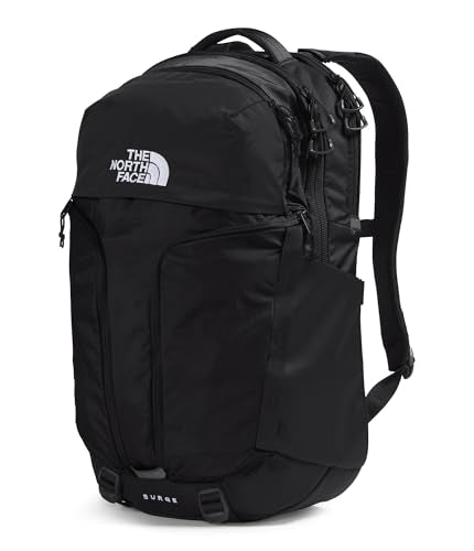THE NORTH FACE Surge Commuter Laptop Backpack | Daypack With Water Repellent Finish, 16" Laptop Sleeve, Reflective Details - color: Tnf Black/Tnf Black-npf, size: One Size