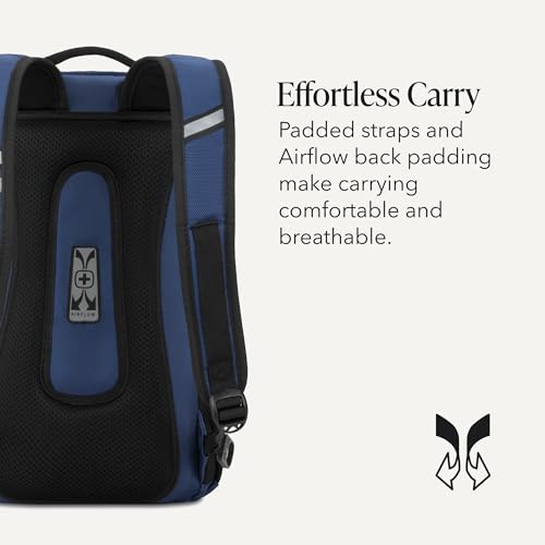 SWISSGEAR City Pack Backpack, Slim Profile, Navy Ballistic,15.9L, 18-Inch - color: Navy Ballistic