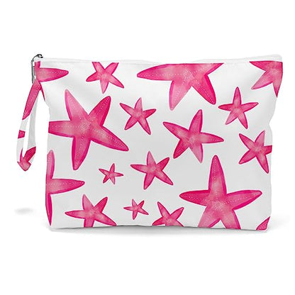 Fokongna Wet Bag, Travel Makeup Bag, Wet Dry Bag, Wet Bag for Swimsuit, Beach Pool Diapers Dirty Yoga Gym Clothes Zipper Pouch for Women Sister Friends Wet Bag Ocean Sea Shells Beach Starfish.361 - color: Starfish 08