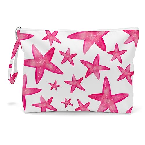 Fokongna Wet Bag, Travel Makeup Bag, Wet Dry Bag, Wet Bag for Swimsuit, Beach Pool Diapers Dirty Yoga Gym Clothes Zipper Pouch for Women Sister Friends Wet Bag Ocean Sea Shells Beach Starfish.361 - color: Starfish 08