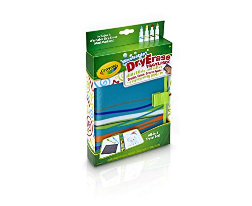 Crayola Washable Dry Erase Travel Pack, Whiteboard for Kids, Ages 4, 5, 6, 7 - size: 5 Piece Set