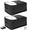 ONTYZZ Vacuum Compression Bag 20 inch Space Saver Bags Travel Case with IP67 Waterproof Zipper for Business Trip, Two Bag Black with Pump - color: 20'' Two Pack with Pump
