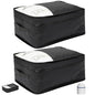 ONTYZZ Vacuum Compression Bag 20 inch Space Saver Bags Travel Case with IP67 Waterproof Zipper for Business Trip, Two Bag Black with Pump - color: 20'' Two Pack with Pump