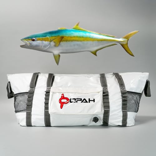 Opah Gear Fathom 5 Insulated Fish Kill Cooler Bag for Yellowtail, 58' L x 18' W x 24' H, Heavy Duty, Marine-Grade Vinyl, UV Resistant, Camping & Fishing - style: Fathom 5 - 58'l X 18'w X 24'h