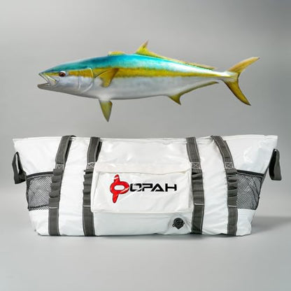 Opah Gear Fathom 5 Insulated Fish Kill Cooler Bag for Yellowtail, 58' L x 18' W x 24' H, Heavy Duty, Marine-Grade Vinyl, UV Resistant, Camping & Fishing - style: Fathom 5 - 58'l X 18'w X 24'h
