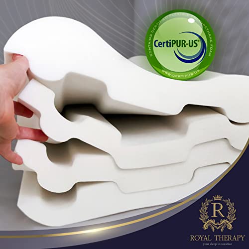4-Layer Queen, Contour Pillow, Side and Back Sleepers, Orthopedic, Neck Support Pillow, for Neck Pain, CertiPUR-US - size: Extra Queen- 24 x 14 x 6.5"