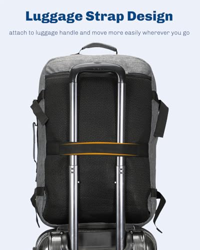 Hynes Eagle Carry on Backpack 38L Large Travel Backpack for Women Flight Approved Weekender Bag Laptop Backpack Men 15 inches Black Grey 2023 - color: Black Grey 2023