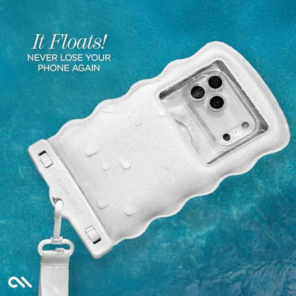 Case-Mate Wavy IP68 Waterproof Phone Pouch - Large Floating Phone Case w/Crossbody Lanyard - Cruise Ship Travel Essentials Compatible w/All Devices - Hidden Pocket for Card/Cash- Ivory Twinkle - color: Wavy Ivory Twinkle