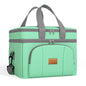 Rnivvi Lunch Box for Women, Double Decker Insulated Cooler Bag Lunch Bag Reusable Leakproof Tote Lunch Container with Strap for Work Family Picnic Hiking Camping, 18 Cans 12L, Large Adults, Green - color: Green