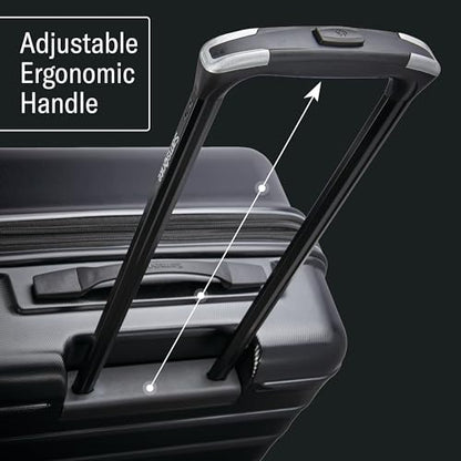 Samsonite Omni 2 Hardside 2 Piece Set - Includes Global Carry-On & Medium Checked Suitcases - 360° Dual Spinner Wheels - Integrated TSA Lock & Expansion - Amazon Exclusive - Midnight Black - color: Midnight Black, size: 2-Piece Set (Carry-on/Medium)