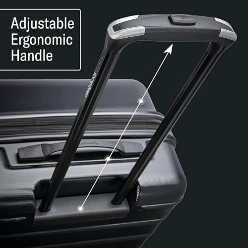 Samsonite Omni 2 28-Inch Large Checked Hardside Luggage with 360° Spinner Wheels - Scratch Resistant Hardshell - TSA Lock - Expandable Polycarbonate Shell for Lightweight Travel - Artic Silver - color: Arctic Silver, size: Checked-Large Spinner
