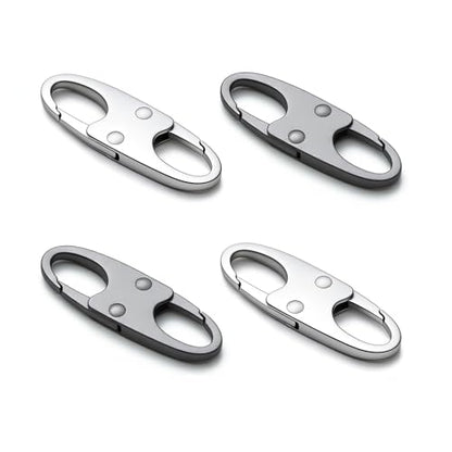 zelin 4pcs Zipper Clips Anti Theft, Airplane Gadgets and Travel Essentials, Excellent Metal Small Carabiner Clip for Backpacks and Anti Theft Crossbody Bags for Women (2Grey, 2Silver) - color: Grey (2) and Silver (2)