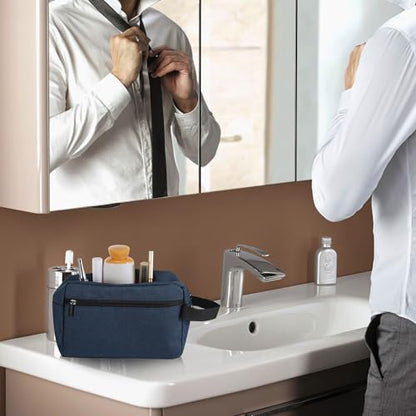 Icramsy Travel Toiletry bag Toiletry bag for women men Hanging Cosmetic bag Travel accessories for Women Men (Navy blue) - color: Navy blue