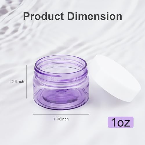 Cosywell Travel Jars Containers Cream Jars for Toiletries TSA Approved 1oz 4 Pack Refillable Cosmetic Containers Leak-proof Plastic Travel Size Containers with Lid for Makeup Cosmetics (4color) - color: A-1oz 4Color