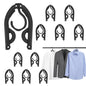 10 Pcs Travel Hangers, 2026 Cruise Ship Essentials, Foldable Plastic Hangers for Suitcase, Portable Travel Must Haves for RV Camping Hotel Europe Vacation (Black)