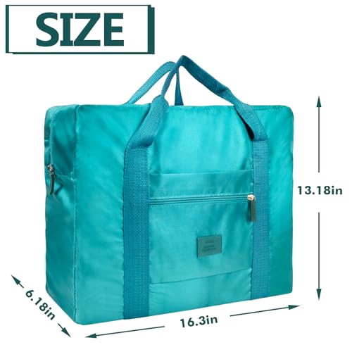 Travel Duffel Bag Lightweight Foldable Travel Bag for Women and Men Waterproof Tote Carry On Luggage Weekender Overnight Bag (Green) - color: Green