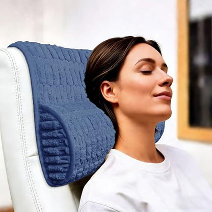 Memory Foam Recliner Neck Pillow. | Breathable pressure relieving ergonomic cushion fits car, sofa, office chair, recliner.Navy Blue,17"W×2.7"D - color: Navy Blue, size: 17"W x 2.7"D