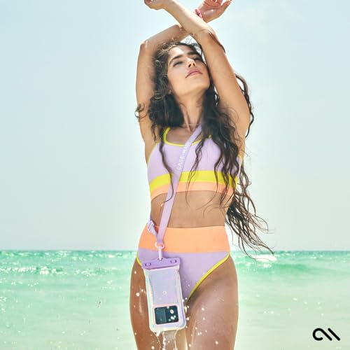Case-Mate Soap Bubble IP68 Waterproof Phone Pouch - Floating Waterproof Phone Case w/Crossbody Lanyard - Cruise Ship Travel Essentials - Compatible w/All Devices - Touchscreen Friendly - Iridescent - color: Iridescent