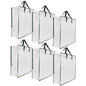 6 Pack Clear Storage Bags with Zipper and Handles, Blanket Bags For Closet Storage, Moving and Packing Supplies for College, Underbed Storage Organizer for Clothes Pillow Bedding Christmas Wreath - style: 6 Side zipper