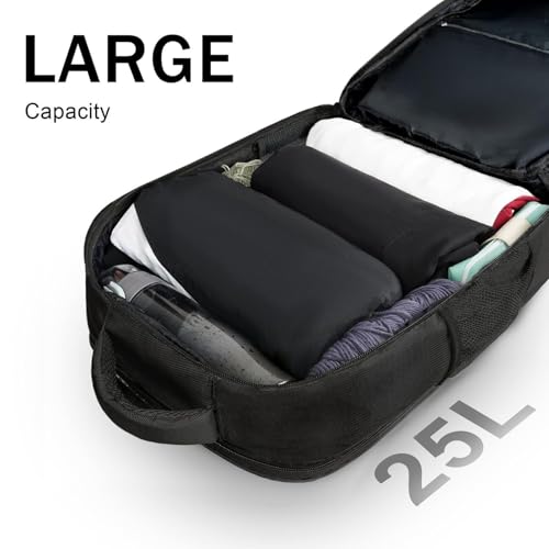 MATEIN Travel Laptop Backpack, Flight Approved Carry on Backpack with Shoe Compartment, Large Personal Item Bag Fits 15.6 inch Laptop, Water Resistant Luggage Overnight Weekender Bag, Black - color: Black, size: Large