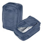 Foldable Travel Shoe Bag, Waterproof Shoe Pouches Organizer with Handle Travel Packing Cubes -Fitting for Storing (Sneakers/Sandals/Fitness Shoes) 2 Pcs & Navy Blue - color: Navy Blue