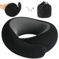 Neck Pillow, Travel Pillow uses Memory Foam to Support Neck Comfort, Ideal Companion for Airplane and car Travel, Compact, Convenient, and Versatile Airplane Sleep Pillow(Black)