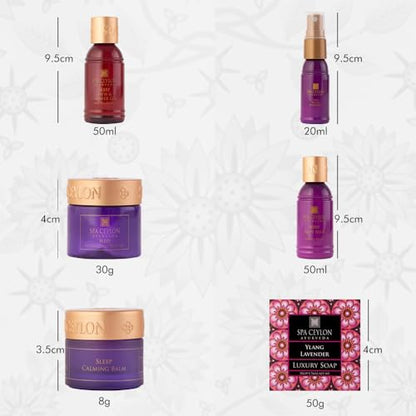 Spa Ceylon SLEEP HOME SPA SET | Body Care Set & Mini Travel Bag | Organic Self-Care Set | Vegan | Holiday Gift Set