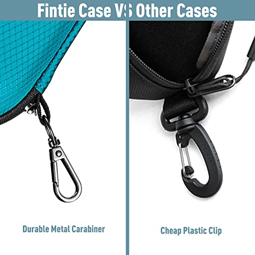 FINTIE Sunglasses Case, Hard EVA Shell Shockproof Sport Glasses Case with Metal Carabiner Travel Zipper Eyeglasses Holder - color: Legacy Teal