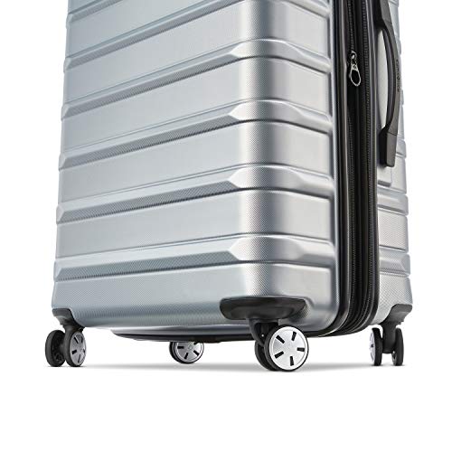 Samsonite Omni 2 Hardside 2 Piece Set - Includes Global Carry-On & Large Checked Suitcases - 360° Dual Spinner Wheels - Integrated TSA Lock & Expansion - Amazon Exclusive - Arctic Silver - color: Arctic Silver, size: 2-Piece Set (Carry-on/Large)