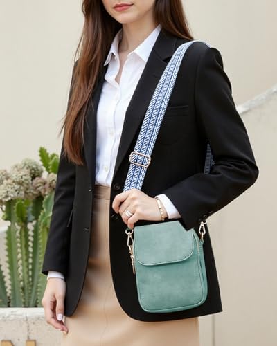 Fashion Small Crossbody Bags for Women Trendy Designer Cell Phone Purses Wallets with Card Holder Anti Theft Travel - color: Lightblue