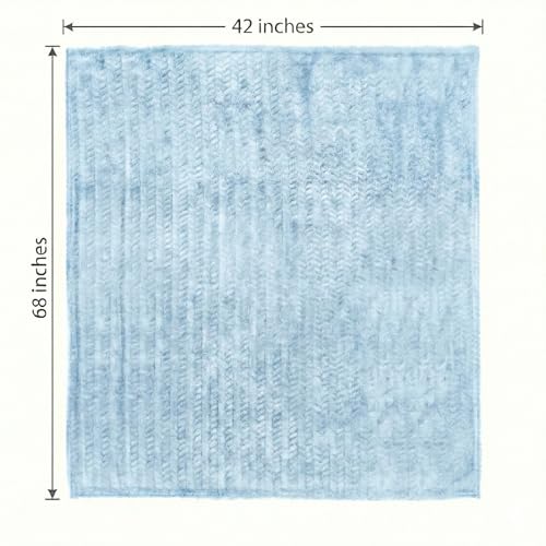 EverSnug Travel Blanket & Pillow 68x42 - Premium Ultra-Soft Microfleece 2 in 1 Compact & Packable Flight Blanket with Soft Bag Pillowcase, Hand Luggage Sleeve and Backpack Clip (Ice Blue) - color: Ice Blue