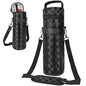 opux Wine Bag Single Bottle Carrier Tote, Insulated Wine Cooler Bag for Travel Picnic Beach with Shoulder Strap, Thermal One Bottle Holder Carrying Case Wine Gift for Women Men, Black Squares - color: Black Square