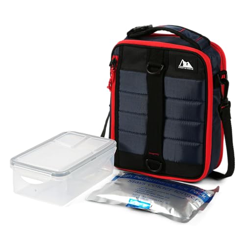 Arctic Zone Ultimate Expandable Insulated Lunch Box, Dual Compartment Insulated - Navy - color: Navy