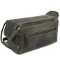 LEATHER VILLAGE Genuine Leather Travel Toiletry Bag - Water-Resistant Dopp Kit for Toiletries, Large Shaving Bag & Bathroom Organizer - Gift for Men & Women - Olive - color: Olive