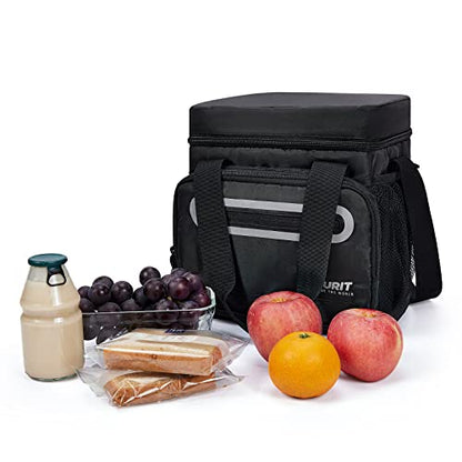 TOURIT Large Lunch Bag 14L Insulated Lunch Box Lunch Cooler for Men Women Work, Black - color: Black