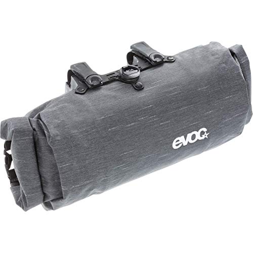 EVOC HANDLEBAR PACK BOA Handlebar Bag Bicycle Bag for Additional Storage Space (Size: L, 5L Storage Space, BOA Fit System, Quick Access on Both Sides, Waterproof and Dirt-Repellent), Carbon Grey - color: Carbon grey, size: L