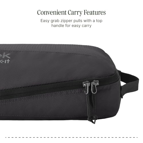 Eagle Creek Pack-It Reveal Cube Set - Packing Cubes for Compartmentalizing Luggage - Durable - Ultra-Lightweight - Water-Resistant - Easy Grab Zipper Pull - Mesh Windows - Black - XS/S/M - color: Black