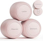 New Travel Toiletry Containers [Ultra Leakproof] TSA-Approved, PLA Hard Shell Jars with 5 Magnetic Labels, Wide Mouth Bottles for Lotion, Cleanser, Shampoo, Conditioner, Pink, 3 Pack, 1OZ - color: Pink, size: 1 oz / 30 ml