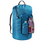 Laundry Bag with Shoulder Straps and Mesh Pocket Laundry Backpack Large Portable Laundry Hamper for College Laundromat Apartment (Light Blue) - color: Light Blue
