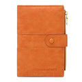 Mudono Passport and Card Holder for Women RFID Blocking Card Case Slim Travel Wallet Change Purse with Vaccine Card Slot - color: Orange