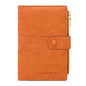 Mudono Passport and Card Holder for Women RFID Blocking Card Case Slim Travel Wallet Change Purse with Vaccine Card Slot - color: Orange