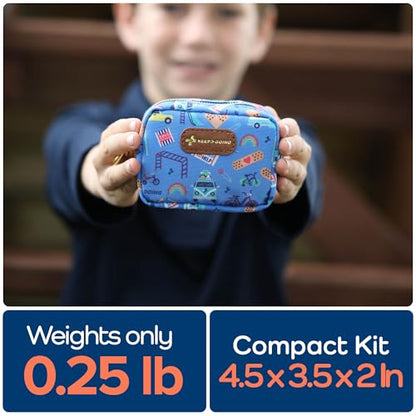 KeepGoing Small Travel First Aid Kit Kids – 60 Pc. Mini First Aid Kit for Purse, Diaper Bag, & Backpack with Latex-Free Bandages – 4 Oz., & 4.5 x 3.5 x 2 in, TSA-Approved - style: Signature