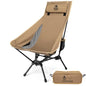 ONETIGRIS Tigerblade High Back Camping Chair with Pillow Design, Comfortable Widened Seat Folding Chair - color: Coyote Brown