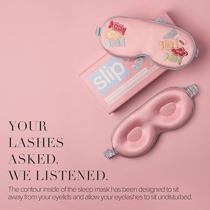 slip Besties Contour Sleep Mask | Pure Silk, 100% Mulberry Silk | Contoured Design | Soft, Gentle on Skin, Adjustable Strap for Perfect Fit | Ideal for Restful Sleep - color: Besties