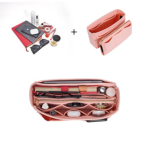 Vercord Felt Organizer Insert For Purse Handbag Tote Bag In Bag Inside Shaper Divider Neo Pink Slender Medium - color: A Pink, size: Slender Medium