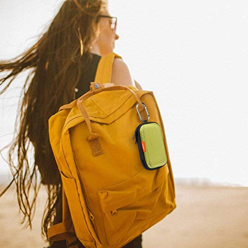 Rectangle Shaped Portable Protection Hard EVA Case, Mesh Inner Pocket, Zipper Enclosure, Lightweight Small Universal Carrying Bag Wired/Bluetooth Headset Charger Change Purse (Green) - color: Green