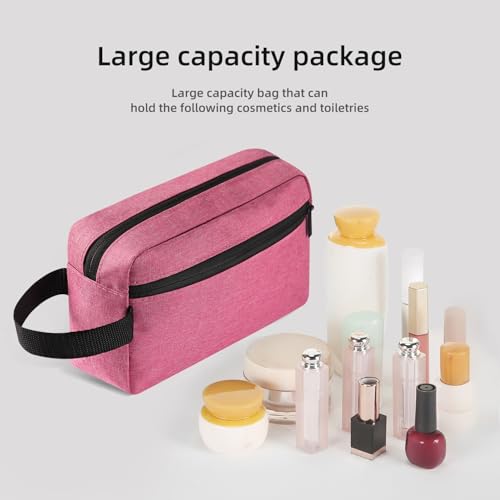 Icramsy Travel Toiletry bag Toiletry bag for women men Hanging Cosmetic bag Travel accessories for Women Men (Rosy) - color: Rosy
